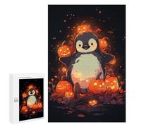 Jigsaw Puzzle for Teenagerss 1000 PCS Penguin in A Pumpkin Patch Adult Puzzles Relax Games Pattern Assembly Parent-child Interaction 1000 PCS