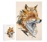 Jigsaw Puzzle for Teenagerss 1000 PCS Polygonal Abstract Fox Teenagers Puzzles Anti-Stress Toys Pattern Assembly Unique Gifts for Birthday And Christmas 1000 PCS