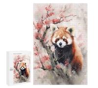 Jigsaw Puzzle for Teenagerss 1000 PCS Red Panda with Cherry Blossoms Jigsaw for Adults Hands-on Game Wall Art Difficult And Challenge 1000 PCS