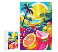 Jigsaw Puzzle for Teenagerss 1000 PCS Summer Tropical Fruits Jigsaw for Adults Hands-on Game Wall Art Difficult And Challenge 1000 PCS