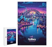 Jigsaw Puzzle for Teenagerss 1000 PCS Sydney Harbour Night Adult Puzzles Relax Games Pattern Assembly Parent-child Interaction 1000 PCS