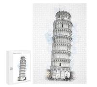 Jigsaw Puzzle for Teenagerss 1000 PCS The Leaning Tower of Pisa Adult Puzzles Relax Games Pattern Assembly Parent-child Interaction 1000 PCS