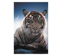 Jigsaw Puzzle for Teenagerss 1000 PCS The Tiger And The Moon Adult Jigsaw Puzzle Toy Wall Decor Difficult Hard Unique Gifts for Birthday And Christmas 1000 PCS
