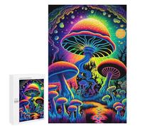 Jigsaw Puzzle for Teenagerss 1000 PCS Vibrant Mushroom Forest Jigsaw for Adults Hands-on Game Wall Art Difficult And Challenge 1000 PCS
