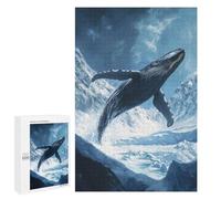 Jigsaw Puzzle for Teenagerss 1000 PCS Whale Leaping Over Mountains Puzzle for Adults Relax Games Perfect Decoration Birthday And Unique Gifts 1000 PCS