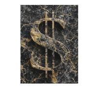 Jigsaw Puzzle for Teenagerss 1000pcs(52x38cm) Golden Dollar Sign Marble Background-2 Jigsaw Puzzle Family Game Pattern Assembly Unique Gifts for Birthday And Christmas 1000pcs(52x38cm)