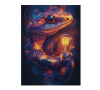 Jigsaw Puzzle for Teenagerss 1000pcs(52x38cm) Snakes Holding Light Bulbs Jigsaw Puzzle Family Game Pattern Assembly Unique Gifts for Birthday And Christmas 1000pcs(52x38cm)