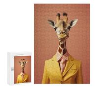 Jigsaw Puzzle for Teenagerss 300 PCS 80s Style Giraffe Puzzle for Adults Relax Games Perfect Decoration Birthday And Unique Gifts 300 PCS