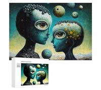 Jigsaw Puzzle for Teenagerss 300 PCS Alien Encounter A Cosmic Romance Puzzles for Adults Anti-Stress Toys Wall Art Parent-child Interaction 300 PCS