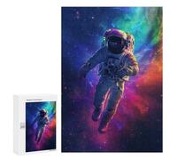 Jigsaw Puzzle for Teenagerss 300 PCS Astronaut Rainbow Galaxy Adult Puzzles Relax Games Pattern Assembly Parent-child Interaction 300 PCS