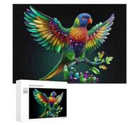 Jigsaw Puzzle for Teenagerss 300 PCS Colorful Crystal Parrot Statue Puzzles for Adults Anti-Stress Toys Wall Art Parent-child Interaction 300 PCS
