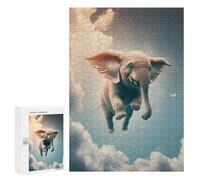 Jigsaw Puzzle for Teenagerss 300 PCS Elephant Flying Animal Adult Puzzles Relax Games Pattern Assembly Parent-child Interaction 300 PCS