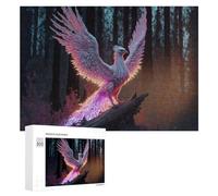 Jigsaw Puzzle for Teenagerss 300 PCS Enchanted Phoenix in Mystic Forest Puzzles for Adults Anti-Stress Toys Wall Art Parent-child Interaction 300 PCS