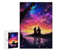 Jigsaw Puzzle for Teenagerss 300 PCS Eternal Sunset Cosmos Adult Puzzles Relax Games Pattern Assembly Parent-child Interaction 300 PCS
