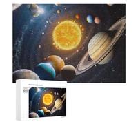 Jigsaw Puzzle for Teenagerss 300 PCS Exploring The Solar System A Visual Journey Adult Jigsaw Anti-Stress Toys Perfect Decoration for Is Ideal As A Gift 300 PCS