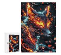 Jigsaw Puzzle for Teenagerss 300 PCS Fairy Neon Fox Adult Puzzles Relax Games Pattern Assembly Parent-child Interaction 300 PCS