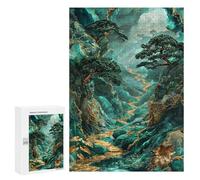 Jigsaw Puzzle for Teenagerss 300 PCS Golden Jungle Path Puzzle for Adults Relax Games Perfect Decoration Birthday And Unique Gifts 300 PCS