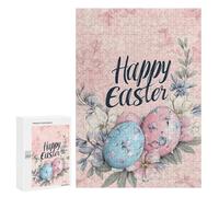 Jigsaw Puzzle for Teenagerss 300 PCS Happy Easter Greetings Puzzle for Adults Relax Games Perfect Decoration Birthday And Unique Gifts 300 PCS