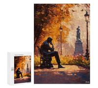 Jigsaw Puzzle for Teenagerss 300 PCS Impressionist Inspired The Thinker in Autumn Puzzle for Adults Relax Games Perfect Decoration Birthday And Unique Gifts 300 PCS