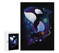 Jigsaw Puzzle for Teenagerss 300 PCS Killer Whale Galaxy Puzzle for Adults Relax Games Perfect Decoration Birthday And Unique Gifts 300 PCS