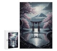 Jigsaw Puzzle for Teenagerss 300 PCS Mount Fuji Torii Gate Landscape Jigsaw for Adults Hands-on Game Wall Art Difficult And Challenge 300 PCS