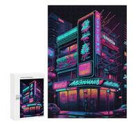Jigsaw Puzzle for Teenagerss 300 PCS Neon Cityscape-101 Jigsaw for Adults Hands-on Game Wall Art Difficult And Challenge 300 PCS