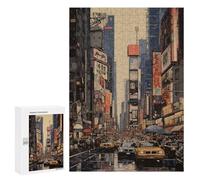 Jigsaw Puzzle for Teenagerss 300 PCS New York Japanese Style Jigsaw for Adults Hands-on Game Wall Art Difficult And Challenge 300 PCS
