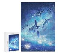 Jigsaw Puzzle for Teenagerss 300 PCS Ocean Dreams Turtle Journey Jigsaw for Adults Hands-on Game Wall Art Difficult And Challenge 300 PCS