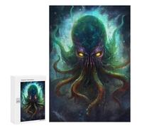 Jigsaw Puzzle for Teenagerss 300 PCS Octopus with Glowing Eyes Jigsaw for Adults Hands-on Game Wall Art Difficult And Challenge 300 PCS