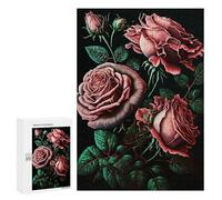 Jigsaw Puzzle for Teenagerss 300 PCS Pink Roses Adult Puzzles Relax Games Pattern Assembly Parent-child Interaction 300 PCS