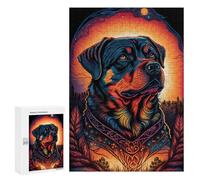 Jigsaw Puzzle for Teenagerss 300 PCS Rottweiler Style 7 Puzzle for Adults Relax Games Perfect Decoration Birthday And Unique Gifts 300 PCS