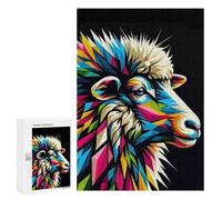 Jigsaw Puzzle for Teenagerss 300 PCS Sheep Wpap Pop Art Puzzle for Adults Relax Games Perfect Decoration Birthday And Unique Gifts 300 PCS