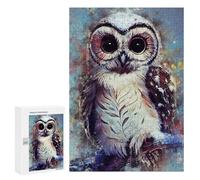 Jigsaw Puzzle for Teenagerss 300 PCS Splatter Owl Adult Puzzles Relax Games Pattern Assembly Parent-child Interaction 300 PCS