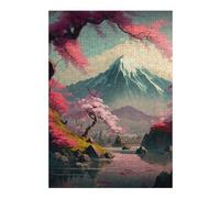 Jigsaw Puzzle for Teenagerss 38x26cm/1000pcs Cherry Blossom Mountain Reflection Puzzles for Adults Toy Wall Decor Presents for Women Unique Gifts for Birthday And Christmas 38x26cm/1000pcs