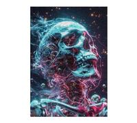 Jigsaw Puzzle for Teenagerss 38x26cm/1000pcs Cosmic Human Skeleton Adult Puzzles Brain Teaser Game Difficult Challenge Unique Gifts for Birthday And Christmas 38x26cm/1000pcs