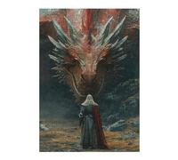 Jigsaw Puzzle for Teenagerss 38x26cm/1000pcs Dangerous Fire Dragon Jigsaw for Adults Hands-on Game Staycation Kill Time Birthday And Unique Gifts 38x26cm/1000pcs