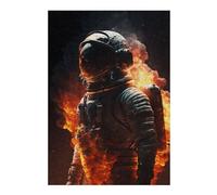 Jigsaw Puzzle for Teenagerss 38x26cm/1000pcs Inferno Astronaut Adult Puzzles Brain Teaser Game Difficult Challenge Unique Gifts for Birthday And Christmas 38x26cm/1000pcs