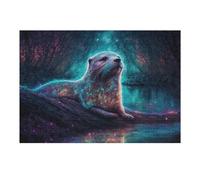 Jigsaw Puzzle for Teenagerss 38x26cm/1000pcs Magical Forest Otter -1 Puzzles for Adults Anti-Stress Toys Wall Art Parent-child Interaction 38x26cm/1000pcs