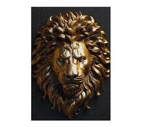 Jigsaw Puzzle for Teenagerss 38x26cm/1000pcs Metallic Golden Lion Head Jigsaw for Adults Hands-on Game Staycation Kill Time Birthday And Unique Gifts 38x26cm/1000pcs