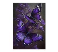 Jigsaw Puzzle for Teenagerss 38x26cm/1000pcs Purple Butterfly Artwork Jigsaw for Adults Hands-on Game Wall Decoration Unique Gifts for Birthday And Christmas 38x26cm/1000pcs