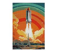 Jigsaw Puzzle for Teenagerss 38x26cm/1000pcs Rocket Universe Adult Puzzles Brain Teaser Game Difficult Challenge Unique Gifts for Birthday And Christmas 38x26cm/1000pcs