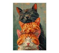 Jigsaw Puzzle for Teenagerss 38x26cm/1000pcs Three Sleeping Cats Teenagers Puzzles Relaxing Games Hand Speed Race Difficult And Challenge 38x26cm/1000pcs