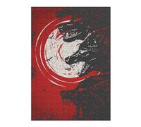 Jigsaw Puzzle for Teenagerss 38x26cm/1000pcs Wolf Bloody Night Adult Jigsaw Brain Teaser Game Perfect Decoration Parent-child Interaction 38x26cm/1000pcs