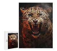Jigsaw Puzzle for Teenagerss 500 PCS Angry Leopard Adult Puzzles Relax Games Pattern Assembly Parent-child Interaction 500 PCS