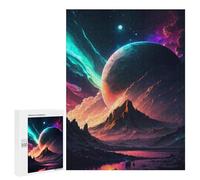 Jigsaw Puzzle for Teenagerss 500 PCS Aurora Cosmic Dawn Adult Puzzles Relax Games Pattern Assembly Parent-child Interaction 500 PCS