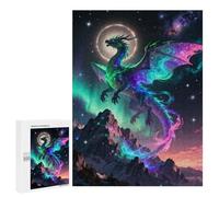 Jigsaw Puzzle for Teenagerss 500 PCS Celestial Dragon Over Mountains Teenagers Puzzles Anti-Stress Toys Enhance Memory for Is Ideal As A Gift 500 PCS