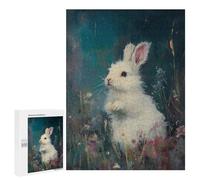Jigsaw Puzzle for Teenagerss 500 PCS Cute White Rabbit Puzzle for Adults Relax Games Perfect Decoration Birthday And Unique Gifts 500 PCS