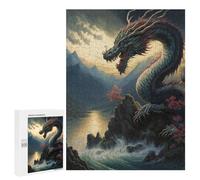 Jigsaw Puzzle for Teenagerss 500 PCS Dragon by The Waterfall Jigsaw for Adults Hands-on Game Wall Art Difficult And Challenge 500 PCS