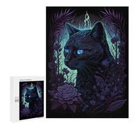 Jigsaw Puzzle for Teenagerss 500 PCS Enchanted Black Cat Portrait -1 Jigsaw for Adults Hands-on Game Wall Art Difficult And Challenge 500 PCS