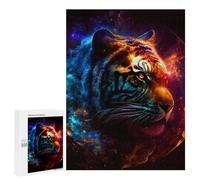 Jigsaw Puzzle for Teenagerss 500 PCS Flame And Ice Tiger Art Jigsaw for Adults Hands-on Game Wall Art Difficult And Challenge 500 PCS